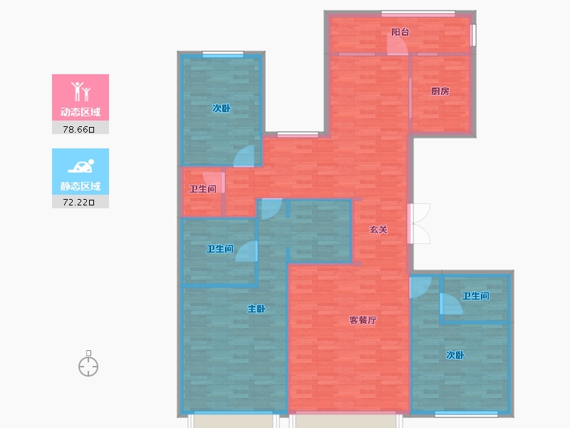 北京-北京市-中国铁建万科翡翠长安4号楼172m²-138.02-户型库-动静分区