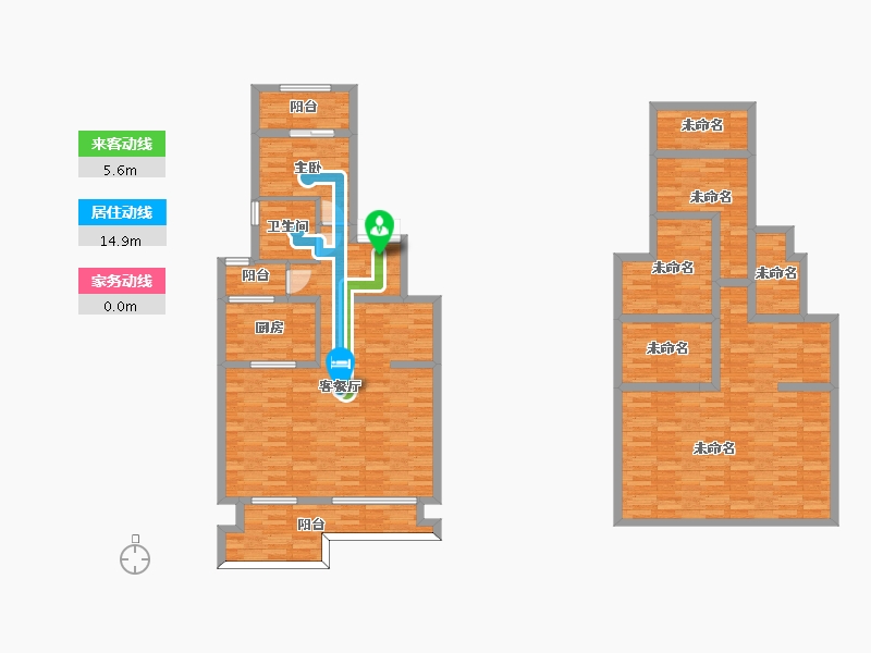 重庆-重庆市-碧桂园保利云禧141M2-145.68-户型库-动静线