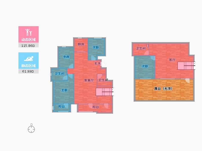 北京-北京市-首开香溪郡2号院21号楼建面207m²-201.29-户型库-动静分区