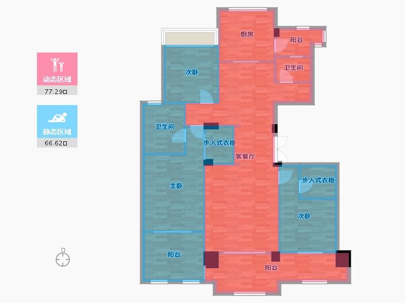 重庆-重庆市-两江御园4期洋房9号楼,4期洋房10号楼套内129m²-129.00-户型库-动静分区