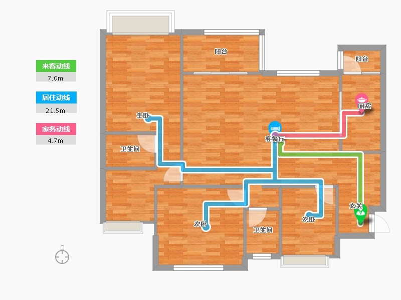 重庆-重庆市-中建御湖壹号御园D17号楼/33号楼101m²-98.65-户型库-动静线