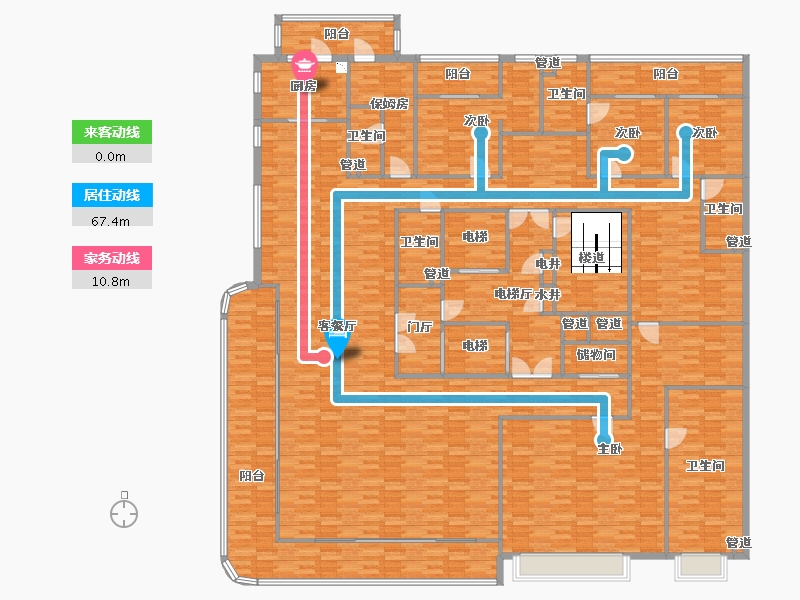 重庆-重庆市-龙湖舜山府二期9号楼,二期10号楼,二期2号楼套内354m²-349.22-户型库-动静线