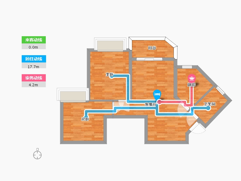 重庆-重庆市-恒大新城高层7号楼套内0m2-59.06-户型库-动静线