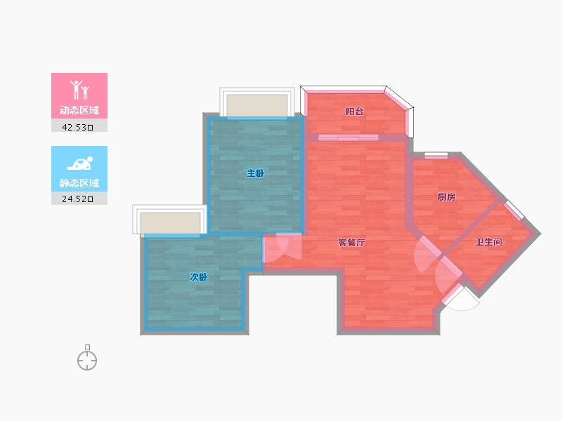 重庆-重庆市-恒大新城高层7号楼套内0m2-59.06-户型库-动静分区