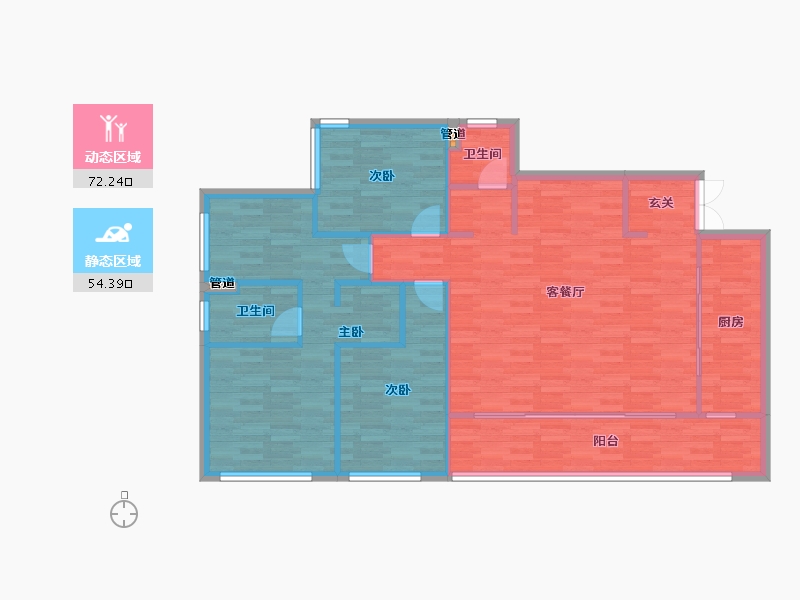 重庆-重庆市-印江州二期6号楼110m²-115.81-户型库-动静分区