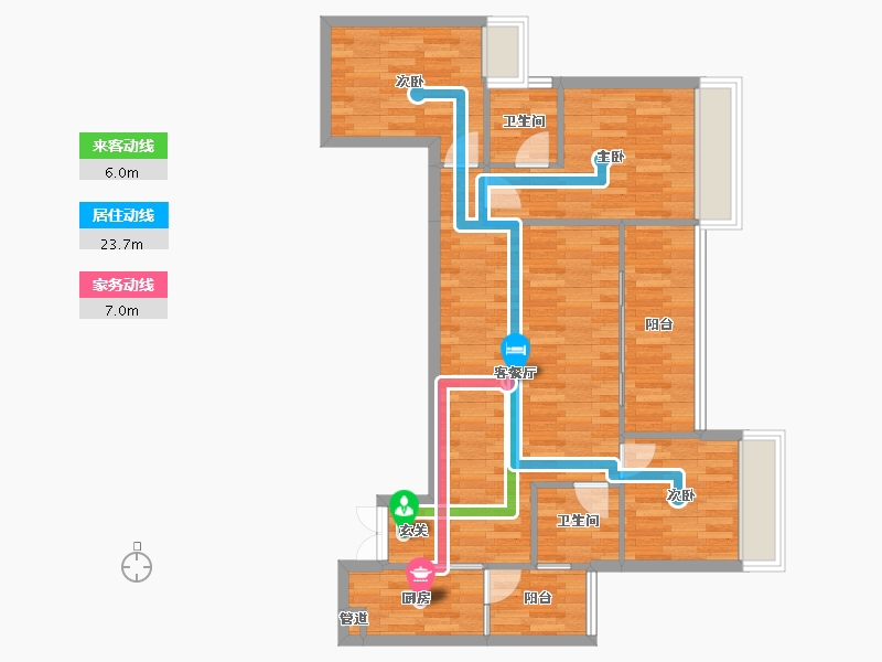 重庆-重庆市-云鼎栖山1号院1号楼83m²-81.62-户型库-动静线