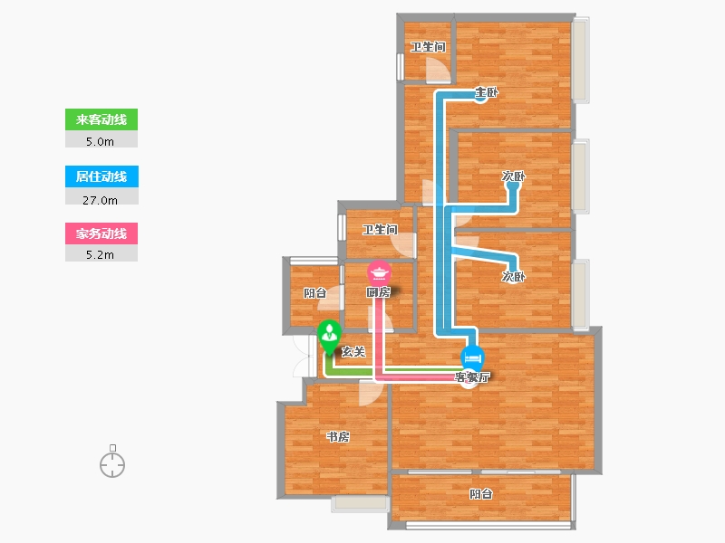 重庆-重庆市-澳海江悦府10号楼129.71㎡-103.06-户型库-动静线