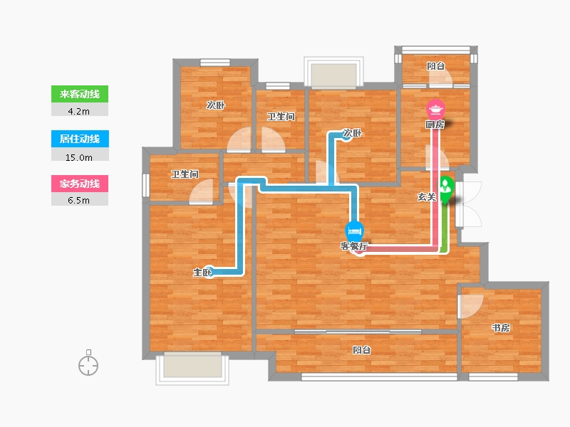 重庆-重庆市-澳海江悦府10号楼124㎡-99.20-户型库-动静线