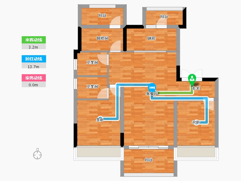 重庆-重庆市-首创西江阅2-7号楼,1-1号楼,1-2号楼,1-3号楼,1-4号楼,1-5号-84.71-户型库-动静线