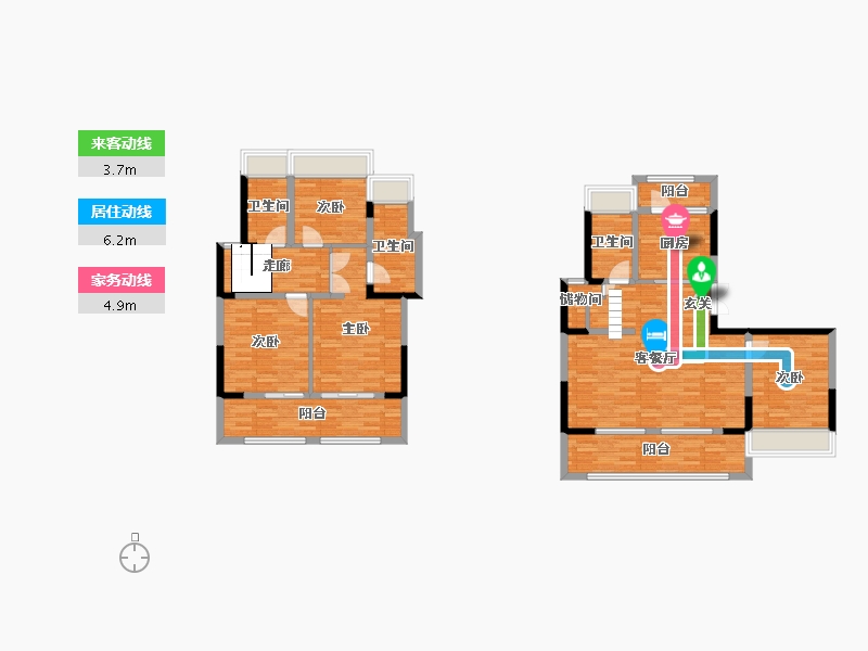 重庆-重庆市-首创西江阅2-6号楼99m²-128.89-户型库-动静线