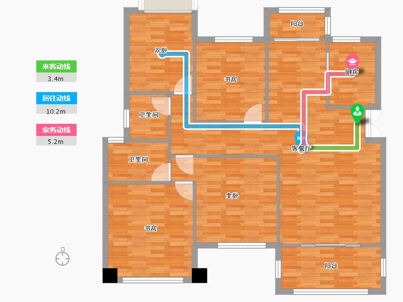 重庆-重庆市-琅樾江山102m²-114.44-户型库-动静线