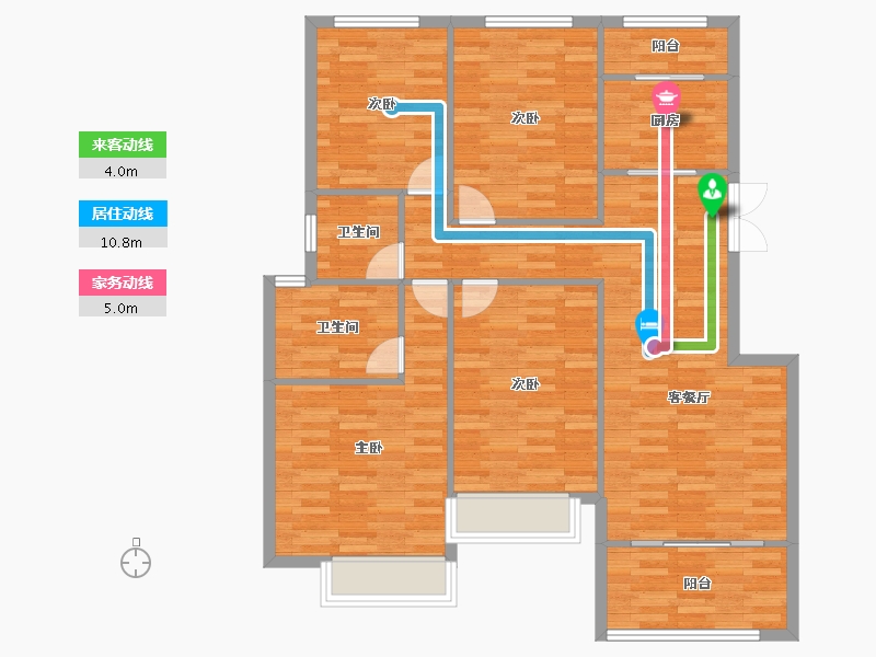 重庆-重庆市-琅樾江山114m²-110.36-户型库-动静线