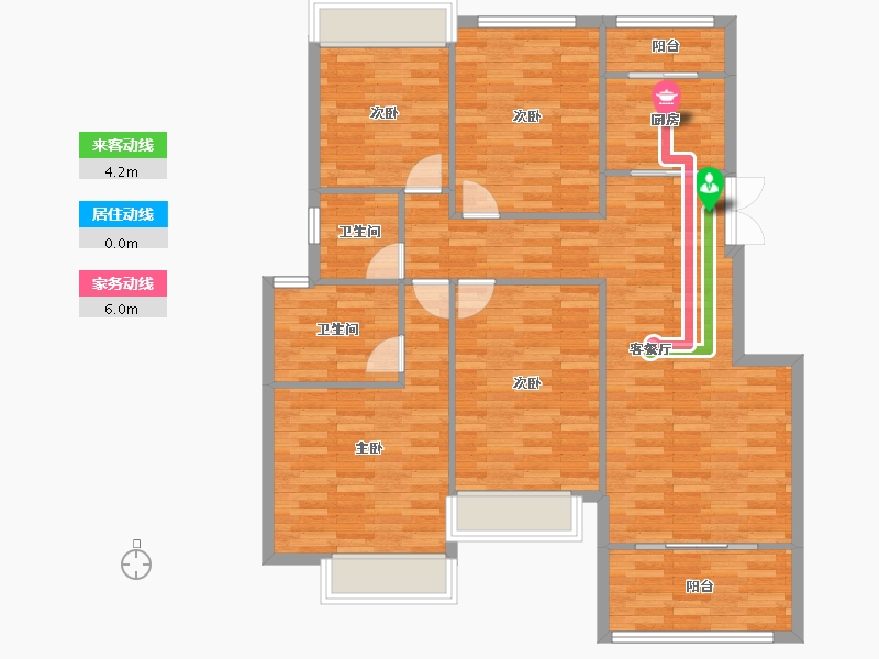 重庆-重庆市-琅樾江山112m²-109.50-户型库-动静线