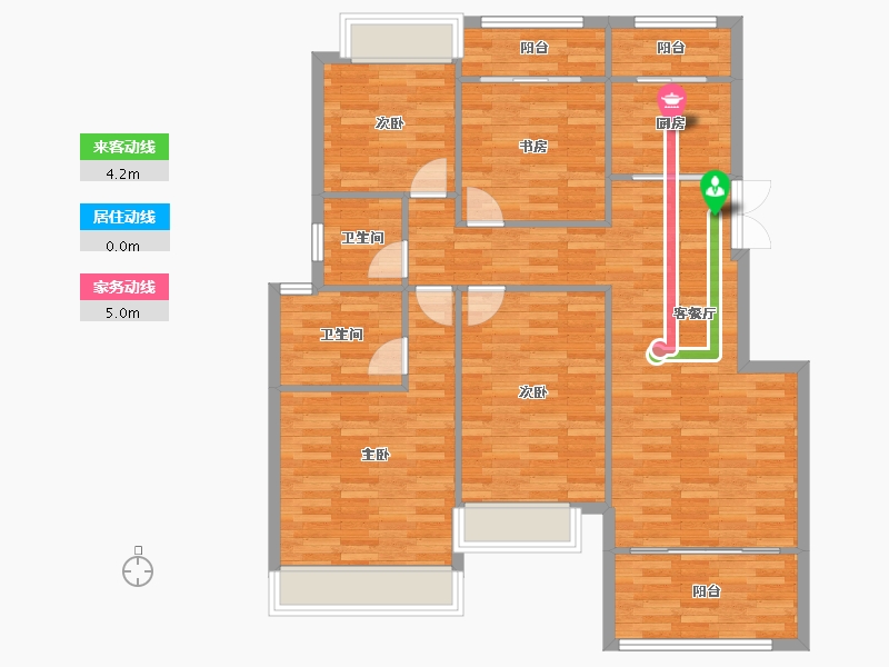 重庆-重庆市-琅樾江山108m²-109.04-户型库-动静线