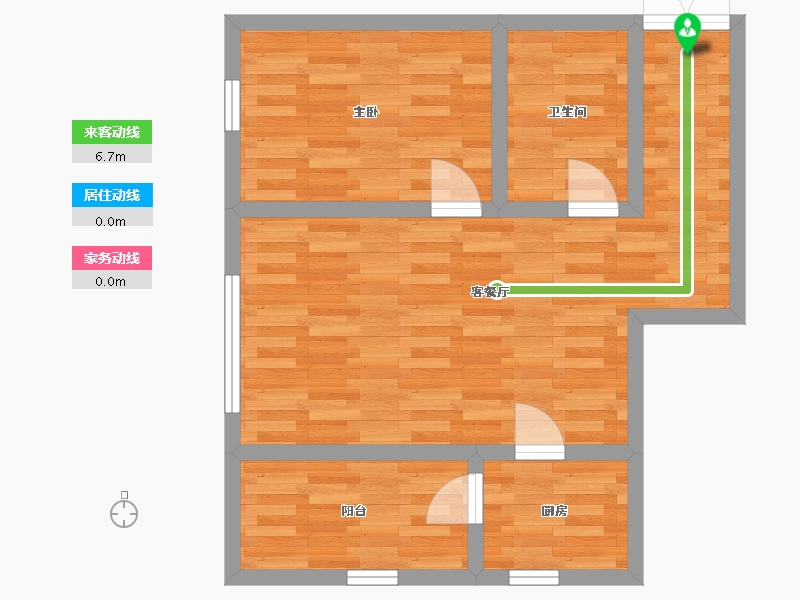 陕西省-西安市-陕建翠园锦绣97m²-56.11-户型库-动静线