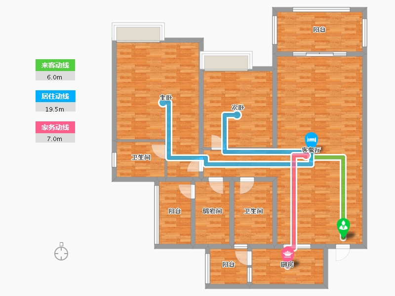 重庆-重庆市-琅樾江山39号楼78m²-145.53-户型库-动静线