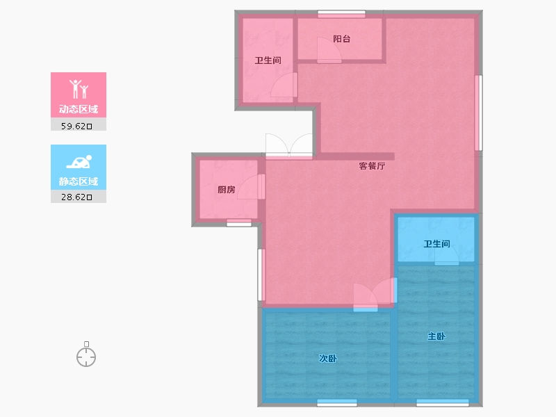 陕西省-西安市-陕建翠园锦绣135m²-78.76-户型库-动静分区