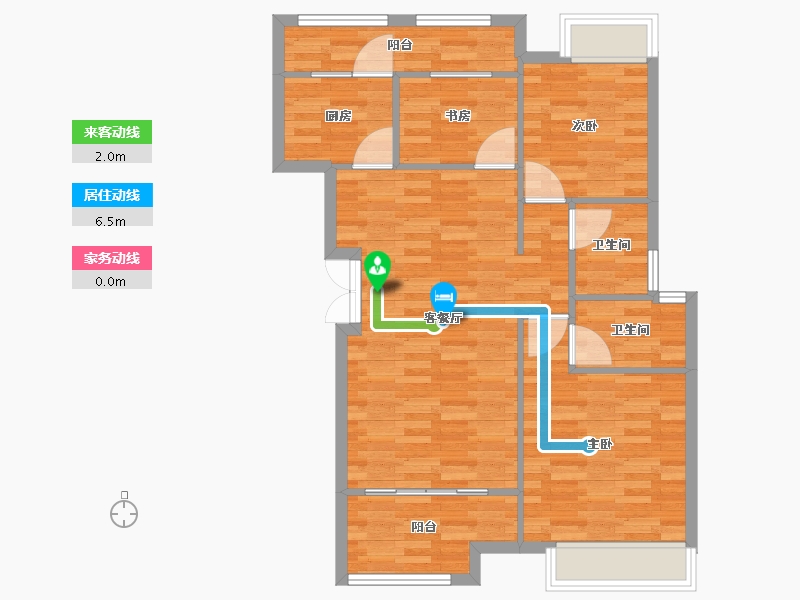 重庆-重庆市-荣安林语春风9A4号楼,13A8号楼82m²-82.00-户型库-动静线