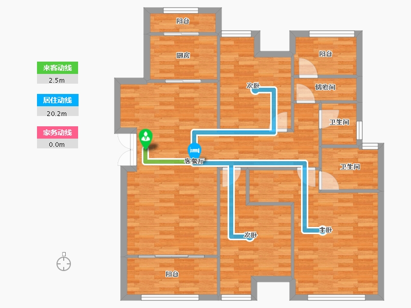 重庆-重庆市-荣安林语春风9A4号楼98m²-98.00-户型库-动静线