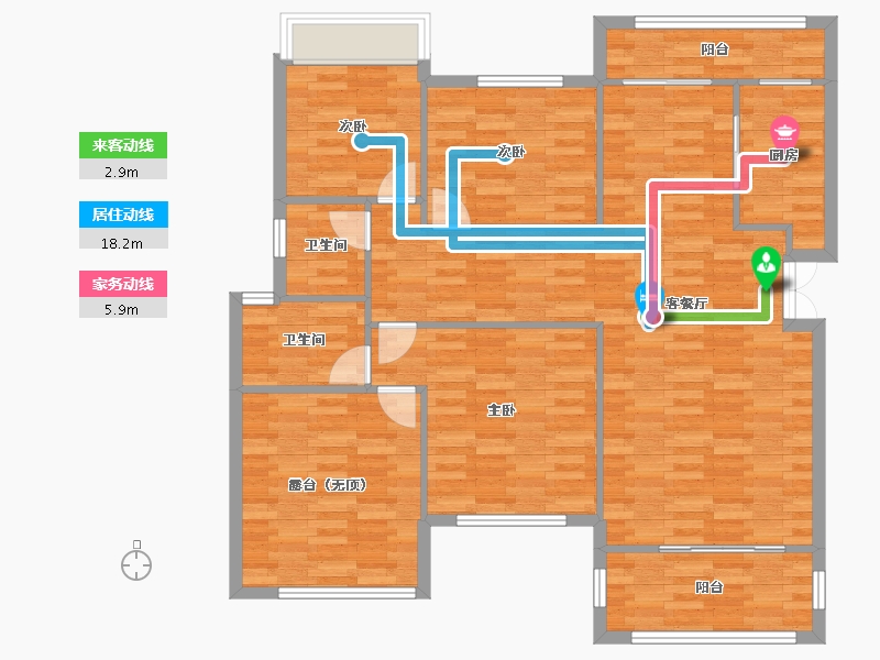 重庆-重庆市-琅樾江山106m²-117.15-户型库-动静线