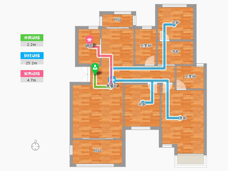 重庆-重庆市-琅樾江山107m²-99.08-户型库-动静线