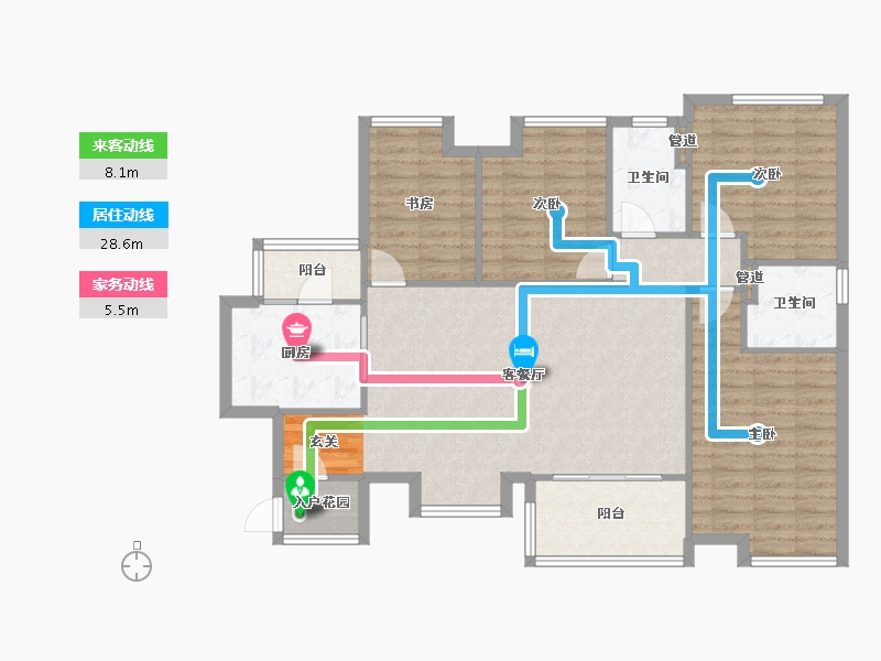 四川省-成都市-佳兆业悦府8号楼,6号楼,9号楼,7号楼,11号楼,5号楼126m²-109.34-户型库-动静线