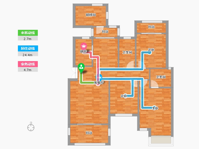 重庆-重庆市-琅樾江山119m²-107.86-户型库-动静线