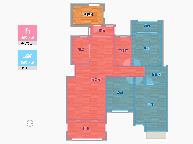 重庆-重庆市-琅樾江山119m²-107.86-户型库-动静分区