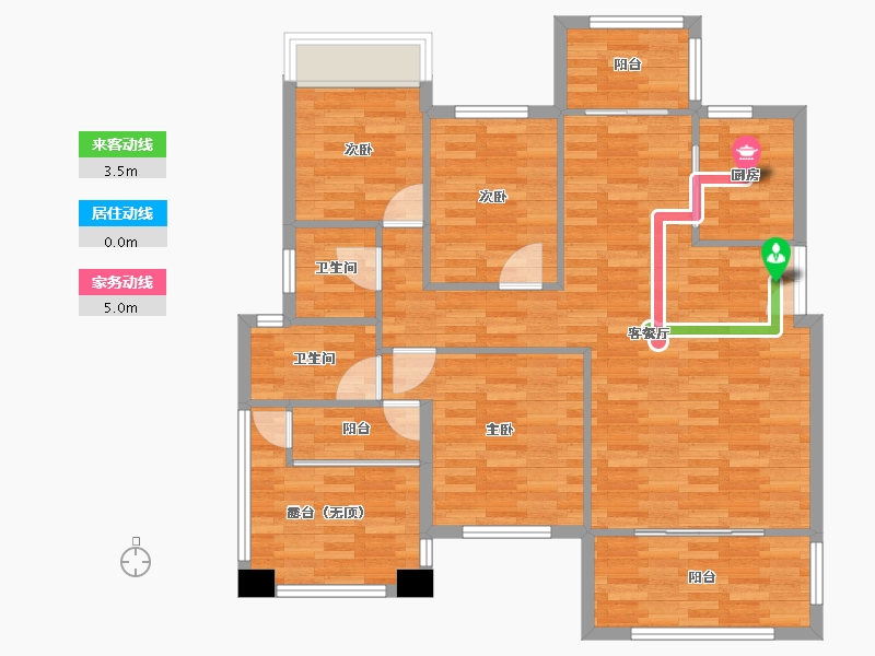 重庆-重庆市-琅樾江山15号楼,21号楼,23号楼,25号楼101m²-101.00-户型库-动静线