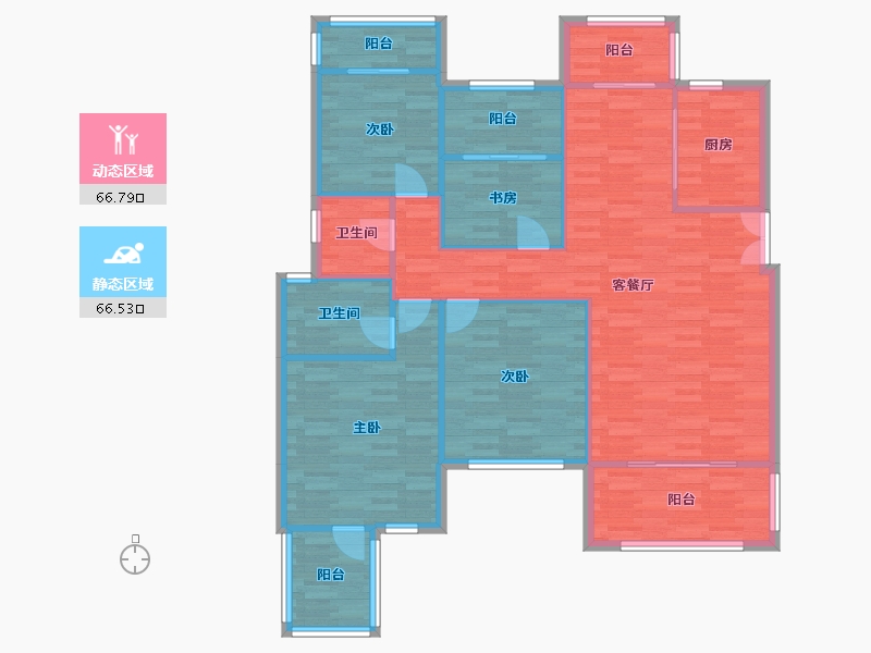 重庆-重庆市-琅樾江山15号楼,21号楼,23号楼,25号楼115m²-121.95-户型库-动静分区