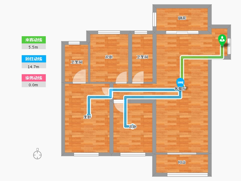 河南省-郑州市-融创城19号地2号楼,19号地3号楼,19号地5号楼,19号地6号楼,19号地8号-86.62-户型库-动静线