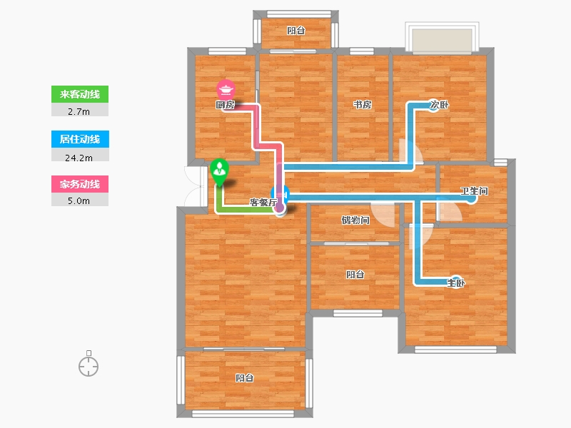 重庆-重庆市-琅樾江山85m²-99.39-户型库-动静线