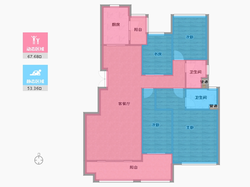 四川省-成都市-美的新城公园天下11号楼,12号楼,3号楼,13号楼,14号楼,15号楼12-111.01-户型库-动静分区