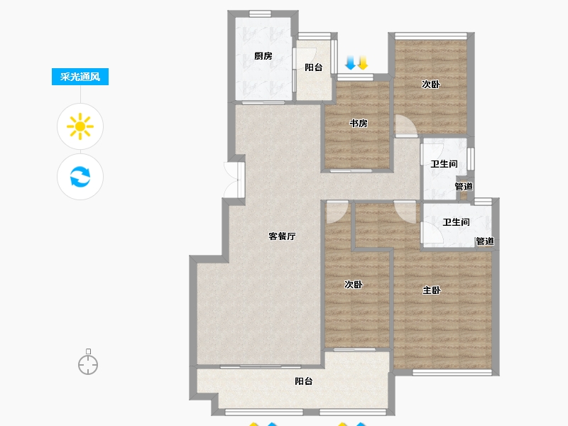 四川省-成都市-美的新城公园天下11号楼,12号楼,3号楼,13号楼,14号楼,15号楼12-111.01-户型库-采光通风