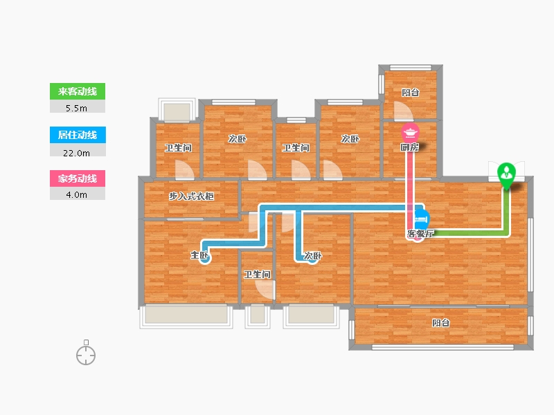 重庆-重庆市-启迪协信重庆科技城洋房2号楼,洋房1号楼,6栋137m²-137.00-户型库-动静线