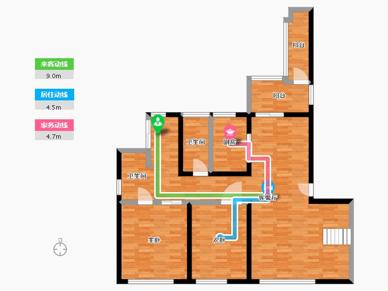 河南省-郑州市-瀚海观象建面168m2-94.82-户型库-动静线