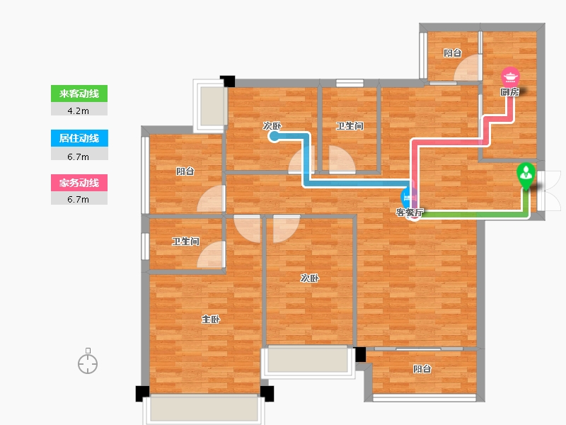 重庆-重庆市-金融街融景城101m²-101.00-户型库-动静线