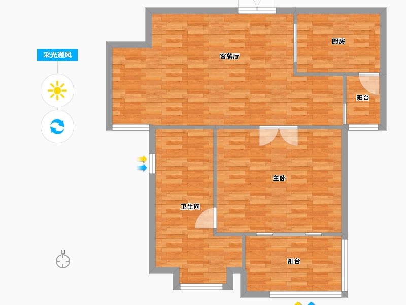 重庆-重庆市-协信公馆2号楼86m²-87.25-户型库-采光通风