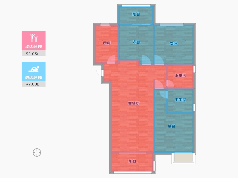 河南省-郑州市-汇泉博澳东悦城10号楼,9号楼,4号楼，6号楼,2号楼,7号楼,8号楼建面11-92.10-户型库-动静分区