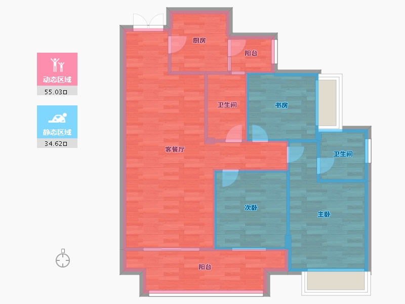 重庆-重庆市-绿地听江左岸20号楼,27号楼,28号楼,30号楼,31号楼,32号楼,45-81.01-户型库-动静分区