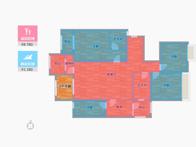 重庆-重庆市-康田栖樾规划27号楼,11号楼,12号楼,13号楼,15号楼,16号楼,17-121.23-户型库-动静分区