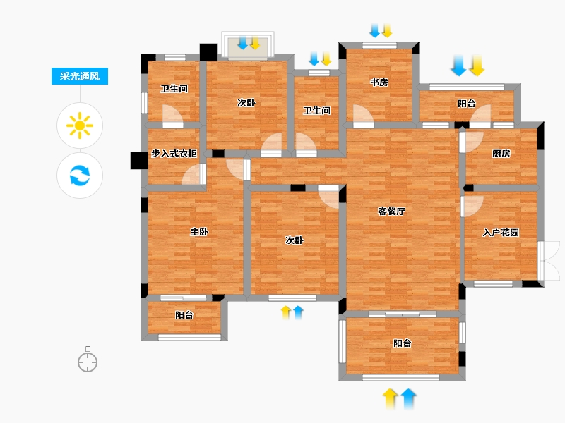 重庆-重庆市-康田栖樾规划25号楼,规划26号楼,21号楼,23号楼,24号楼,25号楼,-129.01-户型库-采光通风