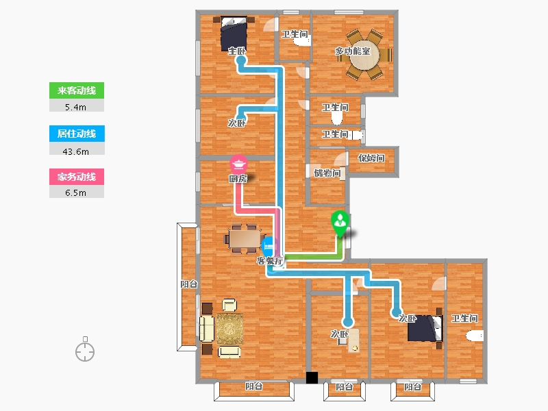 河南省-郑州市-永威上和院建面300m2-239.82-户型库-动静线