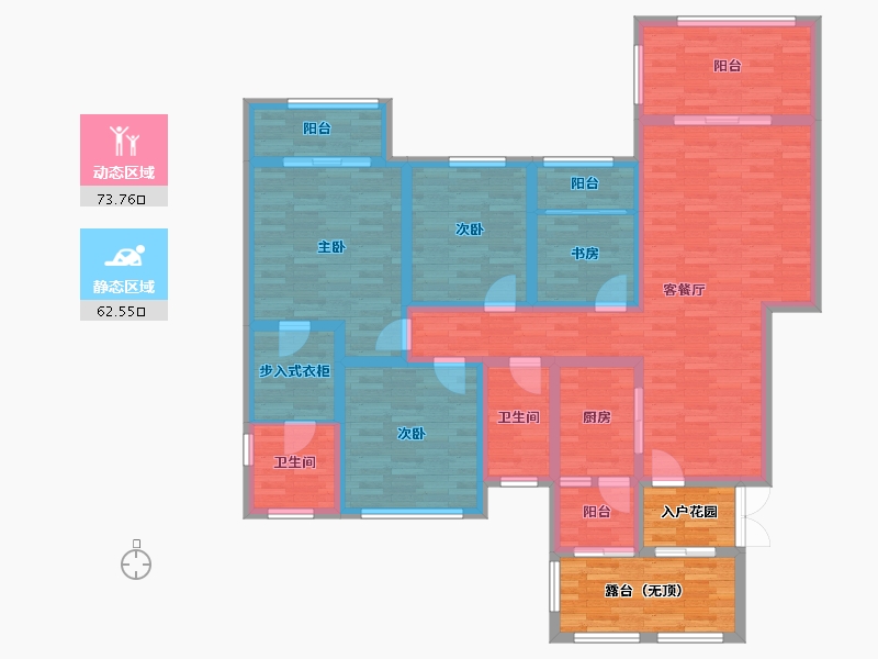 重庆-重庆市-康田栖樾规划28号楼,1号楼,2号楼,3号楼,4号楼,5号楼,6号楼,8-133.29-户型库-动静分区