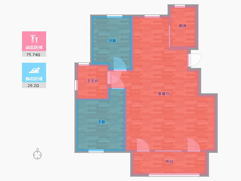 山东省-青岛市-融创阿朵小镇5，6，9，10，13，14号楼C116m²-92.52-户型库-动静分区