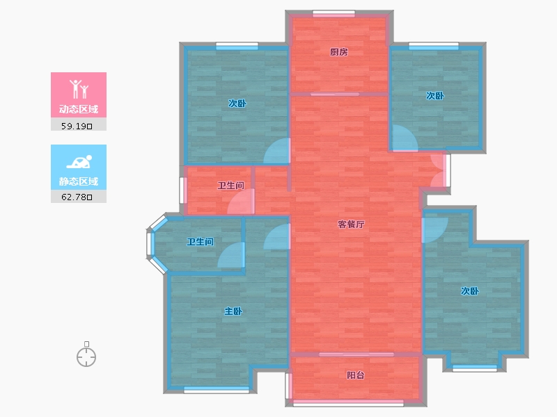 河南省-郑州市-正商家河家13号楼140m²-112.00-户型库-动静分区