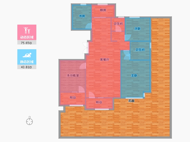 山东省-青岛市-青特小镇58,122,125号楼135㎡-192.97-户型库-动静分区