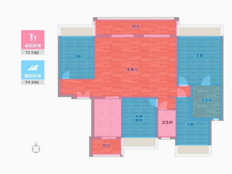 四川省-成都市-中南樾府35号楼,36号楼,43号楼,44号楼,45号楼,46号楼建面147-115.89-户型库-动静分区