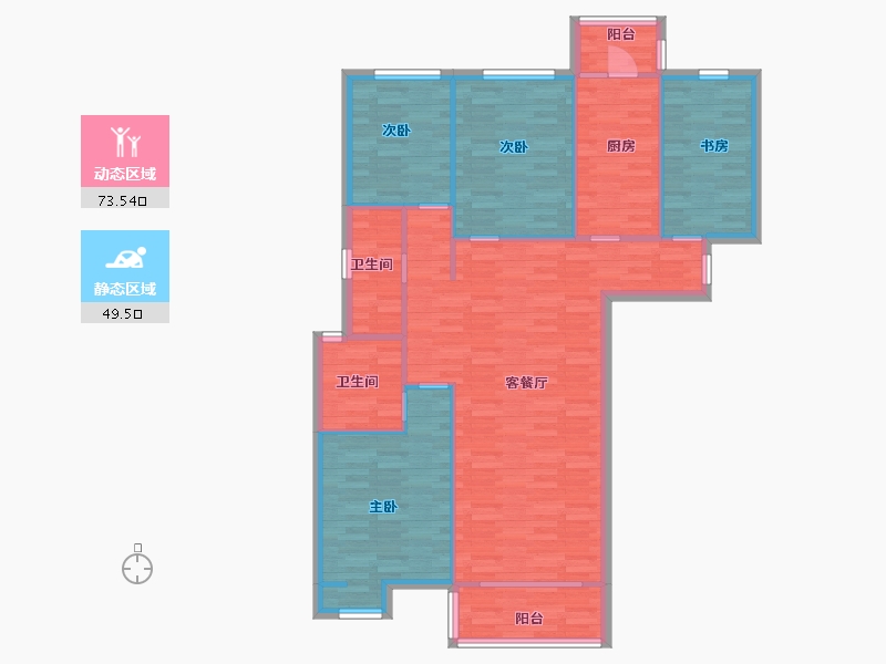 河南省-郑州市-绿地璀璨天城2,3,4,5,6,8,10,13,14号楼140m²-112.38-户型库-动静分区