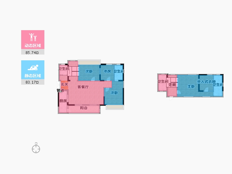 四川省-成都市-蓝光爱普雍锦府5号楼,1号楼,2号楼,3号楼,4号楼205m²-150.00-户型库-动静分区